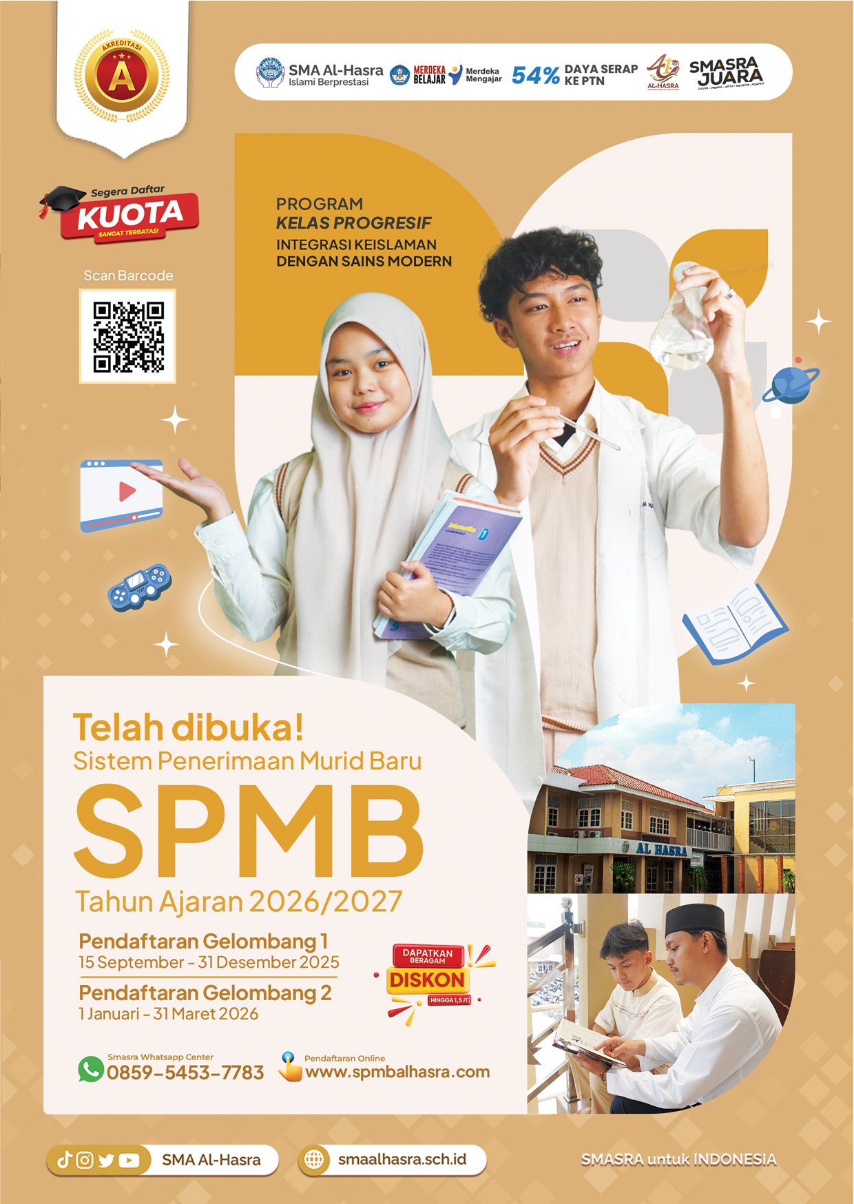 SPMB SMA AL-HASRA TAHUN AJARAN 2026/2027 SUDAH DIBUKA!