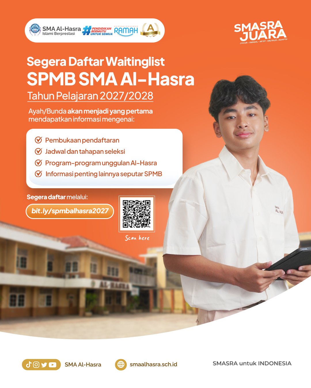 WAITINGLIST SPMB SMA AL-HASRA TA. 2027/2028!