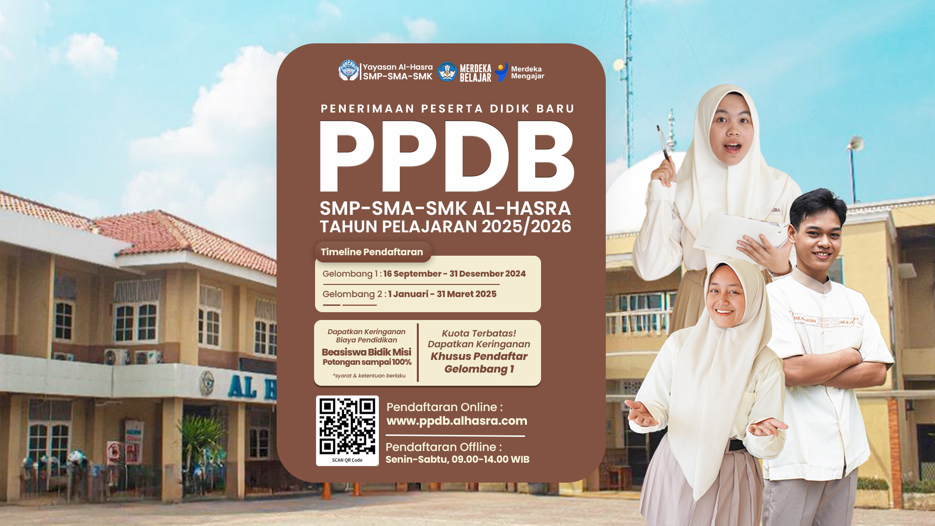 PPDB SMA Al-Hasra Tahun Pelajaran 2025/2026 Gelombang 1 Sudah Dibuka!